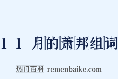 11月的萧邦组词是什么意思的图片